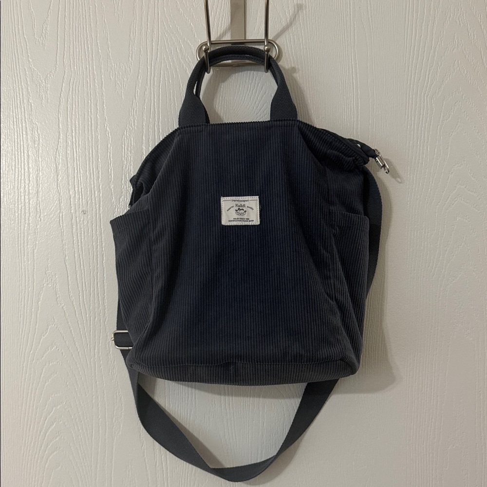 Blue Corduroy Tote Bag